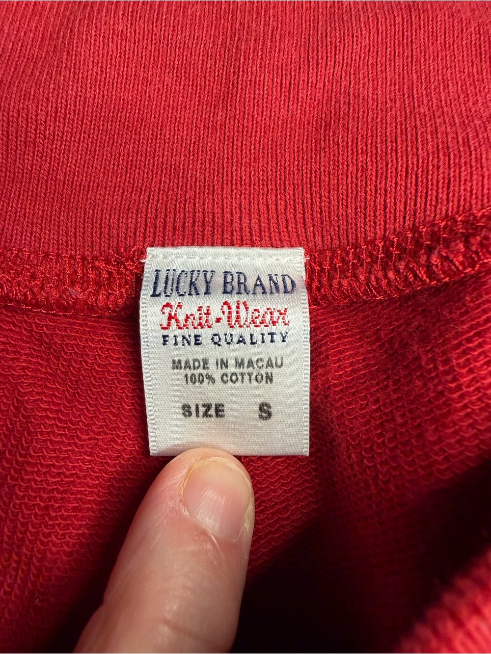 VTG Lucky Brand Y2K Knockout Pinup Wide Leg Sweatpants Red Size S RARE - Picture 5 of 8